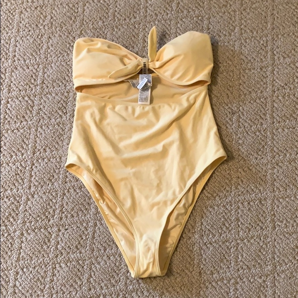 One piece cut out swimsuit